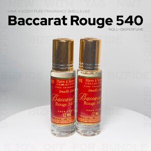 Baccarat Rouge Have A Scent Pure Fragrance Roll On Oil Perfume For Women, 2 Pcs